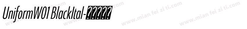 UniformW01 BlackItal字体转换
